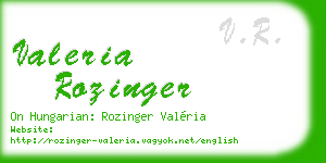 valeria rozinger business card