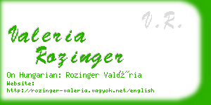 valeria rozinger business card